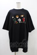 HEIHEI / 刺繍Tシャツ　子供 XXXL ブラック H-26-01-12-1054-PU-TS-KB-ZH