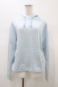 Katie / SUNDAY CHECK hood  BLUE H-26-01-12-1057-LO-TO-KB-ZH