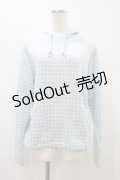 Katie / SUNDAY CHECK hood  BLUE H-26-01-12-1057-LO-TO-KB-ZH