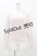 Katie / SUGARY v neck knit  PINK H-26-01-12-1058-LO-TO-KB-ZH