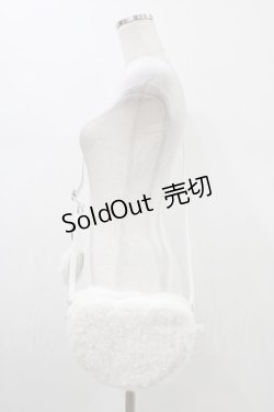 画像1: merry jenny / fluffy heart bag  オフホワイト H-26-01-12-1021-LO-BG-KB-ZH