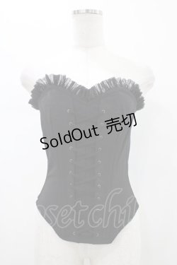 画像1: Na+H / larmeコルセット  黒 H-26-01-12-1022-PU-TO-KB-ZH