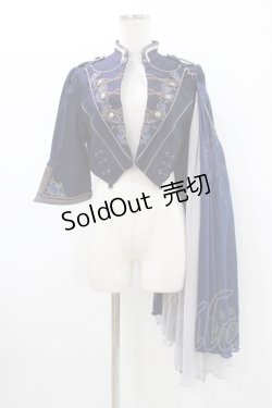 画像1: Ozz oneste / 青薔薇マント付ジャケット  ネイビー H-26-01-12-1023-OO-JA-KB-ZH