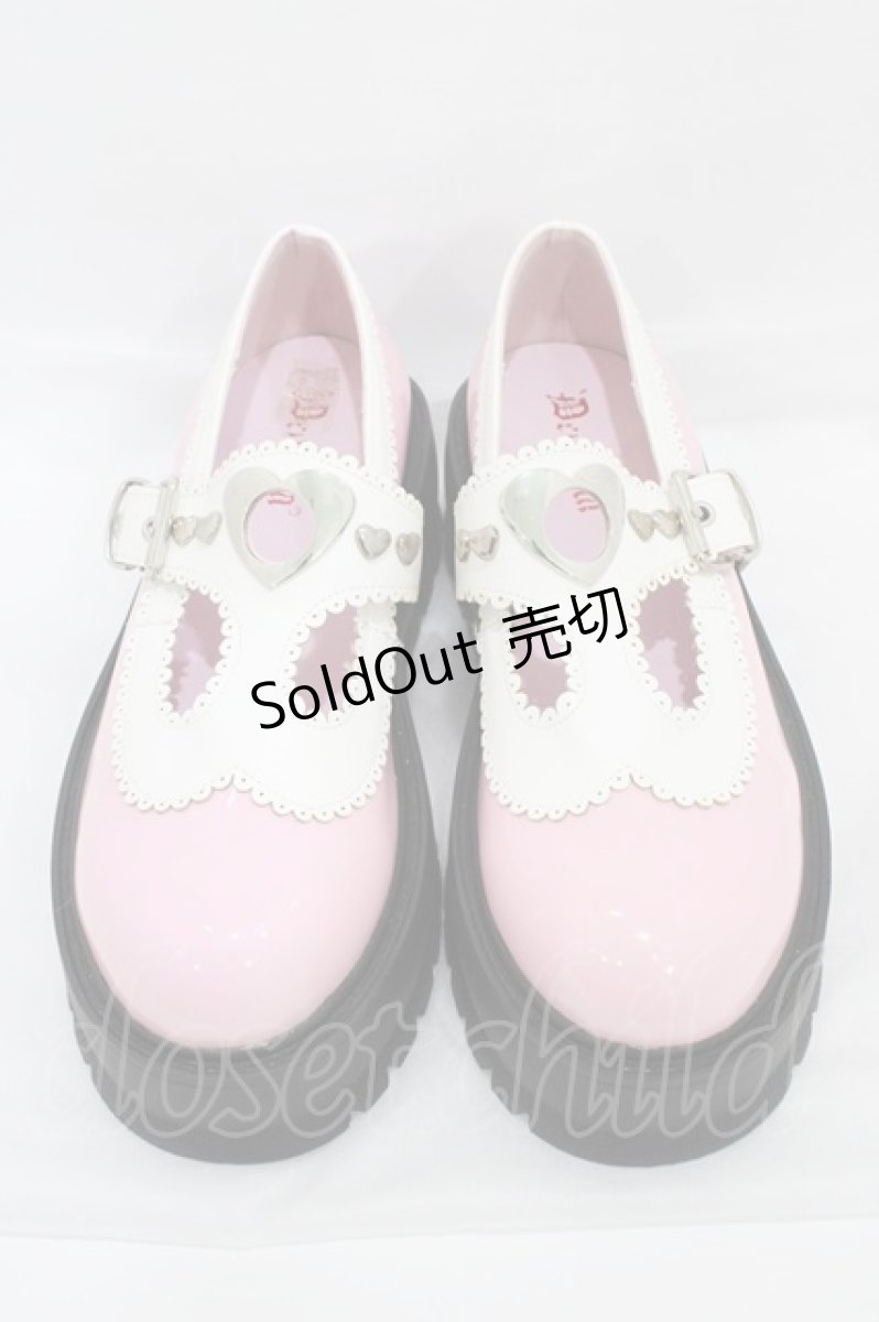 画像1: Demonia / SLACKER-23厚底シューズ US10(約26~26.5cm) ピンク H-26-01-12-1003-PU-SH-KB-ZH (1)
