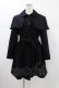 画像1: Jane Marple / ケープ付ウールコート  ブラック H-26-01-12-1024-JM-CO-KB-ZH (1)