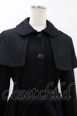 画像4: Jane Marple / ケープ付ウールコート  ブラック H-26-01-12-1024-JM-CO-KB-ZH