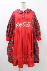 画像1: HEIHEI / Coca-Cola限定ワンピース  レッド H-26-01-12-1026-PU-OP-KB-ZH (1)