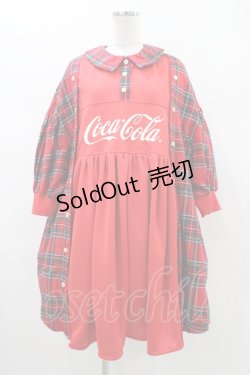 画像1: HEIHEI / Coca-Cola限定ワンピース  レッド H-26-01-12-1026-PU-OP-KB-ZH