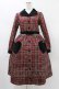 画像1: Melody BasKet / ノーブルタータンワンピース  レッド H-26-01-12-1027-LO-OP-KB-ZH (1)