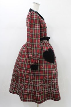画像3: Melody BasKet / ノーブルタータンワンピース  レッド H-26-01-12-1027-LO-OP-KB-ZH