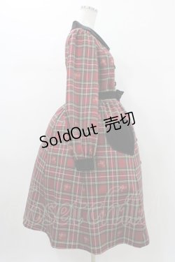 画像3: Melody BasKet / ノーブルタータンワンピース  レッド H-26-01-12-1027-LO-OP-KB-ZH