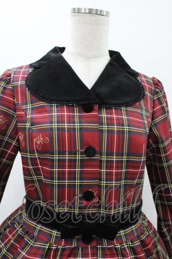 画像4: Melody BasKet / ノーブルタータンワンピース  レッド H-26-01-12-1027-LO-OP-KB-ZH