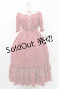 Melody BasKet / Little dot Ribbonレース襟ワンピース L レッド H-26-01-12-1028-LO-OP-KB-ZH
