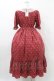 画像2: Melody BasKet / Little dot Ribbonレース襟ワンピース L レッド H-26-01-12-1028-LO-OP-KB-ZH (2)