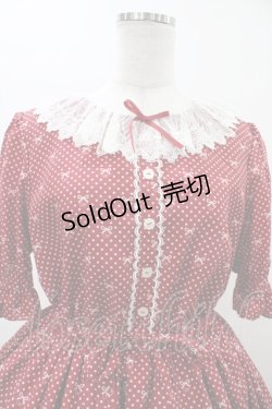画像4: Melody BasKet / Little dot Ribbonレース襟ワンピース L レッド H-26-01-12-1028-LO-OP-KB-ZH