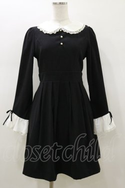画像1: LODISPOTTO / パールボタンワンピース M ブラック H-26-01-12-077-LO-OP-NS-ZH