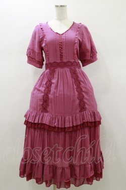 画像1: axes femme / レースラインティアードワンピース Free  H-26-01-12-079-AX-OP-NS-ZH