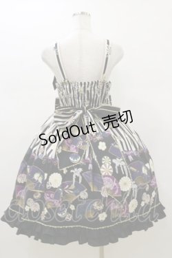 画像2: metamorphose / うたかたの華かぐらフリルジャンパースカート Free ブラック H-26-01-12-088-ME-OP-NS-ZH