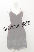 Jamie エーエヌケー / ハーネス付きベロアキャミワンピース M ワイン H-26-01-12-089-LO-OP-NS-ZH