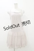 PINK HOUSE / チュールフリルベロアワンピース M ピンク H-26-01-12-090-LO-OP-NS-ZH