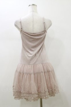 画像2: PINK HOUSE / チュールフリルベロアワンピース M ピンク H-26-01-12-090-LO-OP-NS-ZH