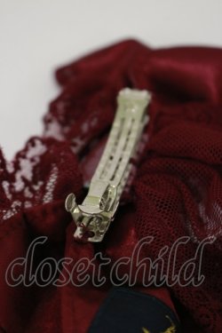 画像2: ALICE and the PIRATES / 薔薇の葬列〜宵闇に咲くアリア〜柄バレッタ  ボルドー H-26-01-12-012-PA-AC-NS-ZH