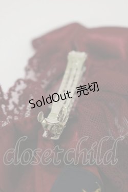 画像2: ALICE and the PIRATES / 薔薇の葬列〜宵闇に咲くアリア〜柄バレッタ  ボルドー H-26-01-12-012-PA-AC-NS-ZH