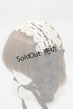 画像1: Innocent World / ローズリボンヘッドドレス  ショコラ H-26-01-12-002-IW-AC-NS-ZH