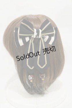 画像1: metamorphose / うたかたの華かぐらリボンクリップ  ブラック H-26-01-12-015-ME-AC-NS-ZH