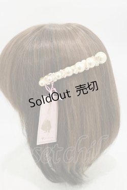 画像1: JESUS DIAMANTE / ベルサイユパールバレッタ  オフ H-26-01-12-016-JE-AC-NS-ZH