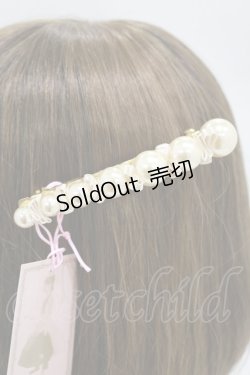 画像2: JESUS DIAMANTE / ベルサイユパールバレッタ  オフ H-26-01-12-016-JE-AC-NS-ZH