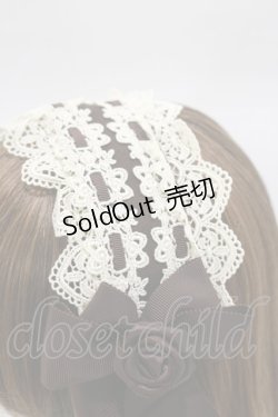 画像2: Innocent World / ローズリボンヘッドドレス  ショコラ H-26-01-12-002-IW-AC-NS-ZH