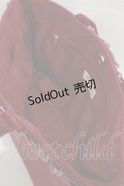 画像2: m petit by misako / ベロアランチトート  ワイン H-26-01-12-024-LO-BG-NS-ZH