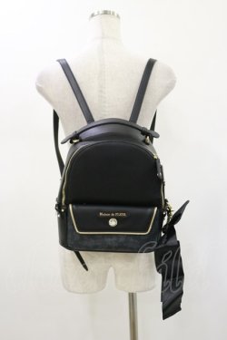 画像1: Maison de FLEUR / オトナカワイイリボンリュック  ブラック H-26-01-12-025-LO-BG-NS-ZH