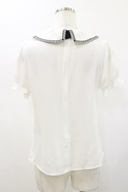 画像2: Ank Rouge / レースフリルブラウス M オフ H-26-01-12-033-CA-BL-NS-ZH