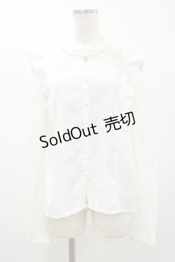 画像1: MA*RS / パールネックレス付き袖レースブラウス Free オフ H-26-01-12-036-EL-BL-NS-ZH