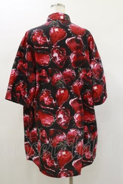 画像2: Jamie エーエヌケー / イチゴ柄BIGシャツ M ブラック H-26-01-12-040-LO-BL-NS-ZH