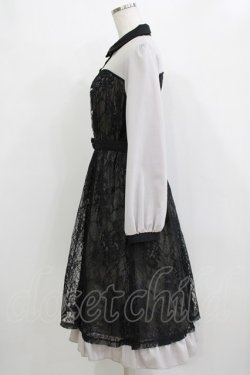 画像2: axes femme / ビスチェ切替レースワンピース M グレー H-26-01-13-025-AX-OP-NS-ZH