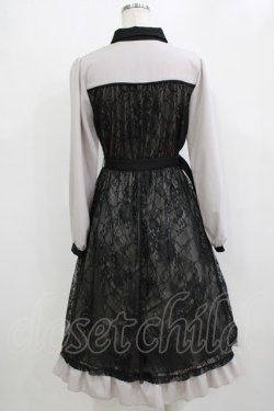 画像3: axes femme / ビスチェ切替レースワンピース M グレー H-26-01-13-025-AX-OP-NS-ZH