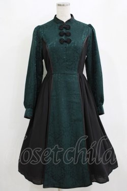 画像1: axes femme Kawaii / シノワズリワンピース M グリーン H-26-01-13-028-AX-OP-NS-ZH