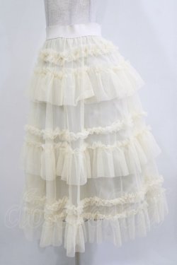 画像2: FLC / 星名桜子 チュールスカート M アイボリー H-26-01-13-034-LO-SK-NS-ZH