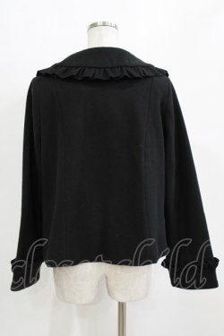 画像3: axes femme Kawaii / フリルカラーショートコート M ブラック H-26-01-13-035-AX-CO-NS-ZH