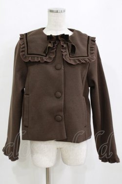 画像1: m petit by misako / AM*セーラーショートコート L ブラウン H-26-01-13-036-LO-CO-NS-ZH