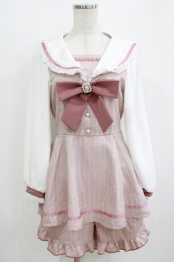 画像1: LIZ LISA / セーラーカラーセットアップ Free ピンク H-26-01-13-040-LO-OP-NS-ZH