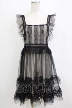 画像1: virally / 星名桜子 hsチュールエプロンジャンスカ M ブラック H-26-01-13-043-PU-OP-NS-ZH