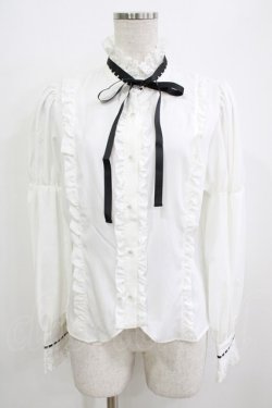 画像1: Eri Aino's Collection / シャーロットの水曜日ブラウス M オフ/ブラック H-26-01-13-045-PU-BL-NS-ZH