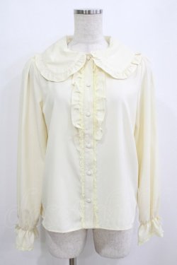 画像1: m petit by misako / AM マルエリフリルブラウス M アイボリー H-26-01-13-048-LO-BL-NS-ZH