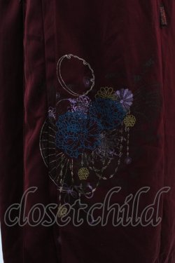 画像3: Ozz oneste / 刺繍袴スカート  エンジ H-26-01-13-1028-OO-SK-KB-ZH