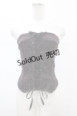 画像1: MIHO MATSUDA / ローズジャガードビスチェ  ボルドー H-26-01-13-1037-GO-TO-KB-ZH