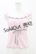 MILK / ギャザーリボンキャミ  ピンク H-26-01-13-1038-ML-TO-KB-ZH